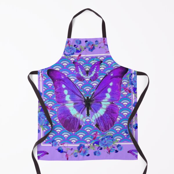 Item preview, LILAC PURPLE BUTTERFLIES BLUE MORNING GLORIES designed and sold by sharlesart.