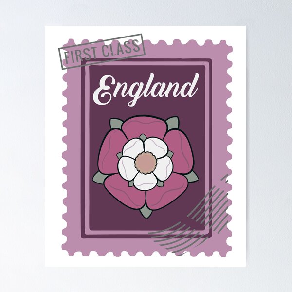 Item preview, Tudor Rose England Postage Stamp designed and sold by sunburstdesigns.
