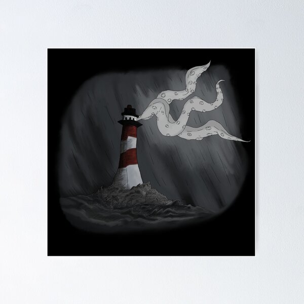 Item preview, The Lighthouse & The Kraken designed and sold by SimpleAnarchy.