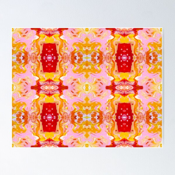 Item preview, Red, Pink, Orange, Yellow, and White Painting designed and sold by Creative-Voyage.