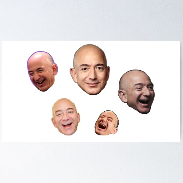Item preview, Jeff Bezos Laughing Faces designed and sold by Rainfalling.