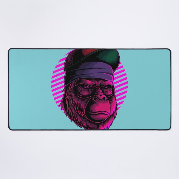 Item preview, Cool Gorilla Head pink neon designed and sold by leen12 Art Designs Prints.