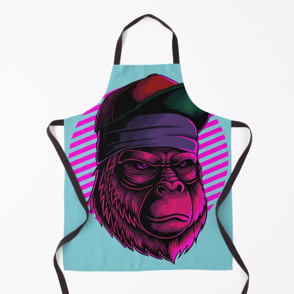 Item preview, Cool Gorilla Head pink neon designed and sold by leen12 Art Designs Prints.