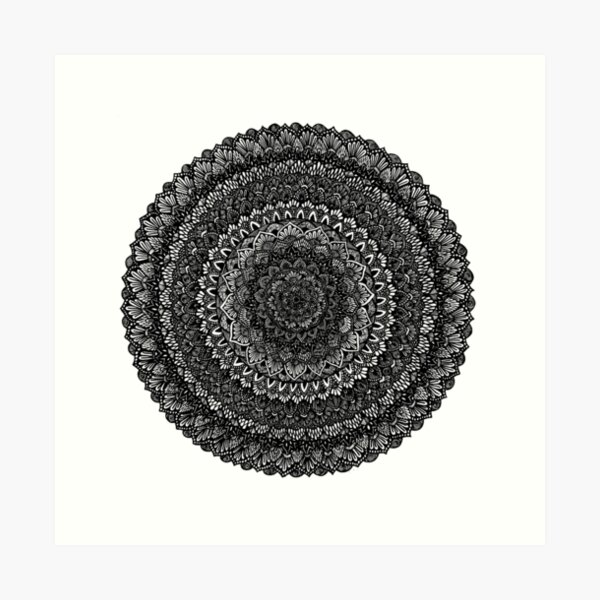 Item preview, Black & White Mandala #9 designed and sold by Carina Kay.