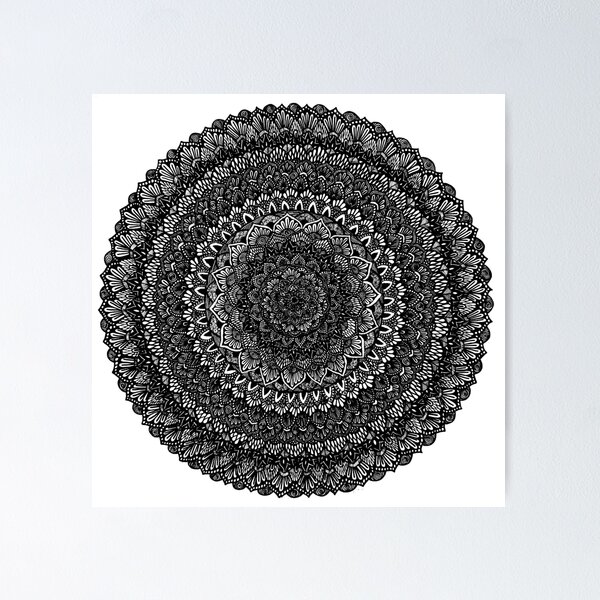 Item preview, Black & White Mandala #9 designed and sold by Carina Kay.
