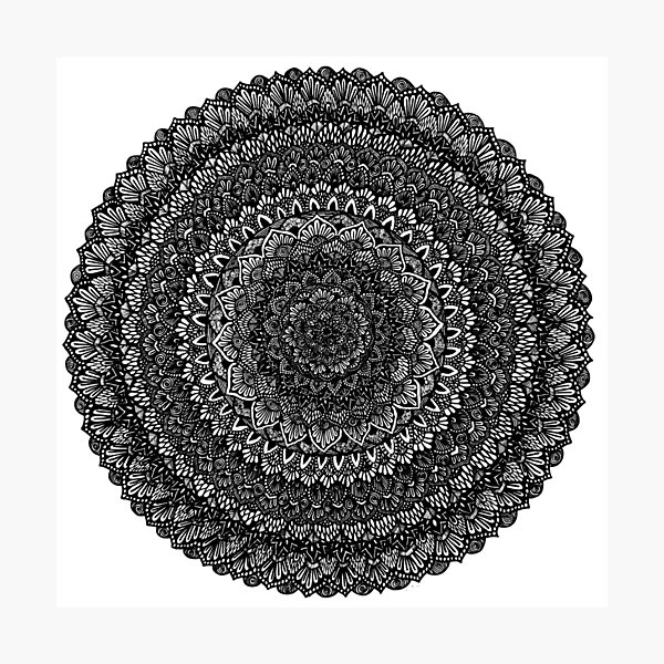 Item preview, Black & White Mandala #9 designed and sold by Carina Kay.