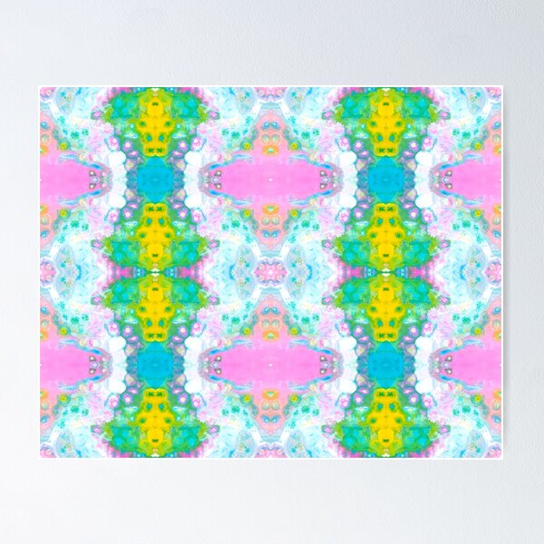 Item preview, Abstract Yellow, Blue, Pink, Green, and White Painting designed and sold by Creative-Voyage.