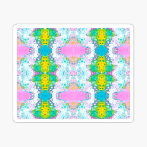 Item preview, Abstract Yellow, Blue, Pink, Green, and White Painting designed and sold by Creative-Voyage.