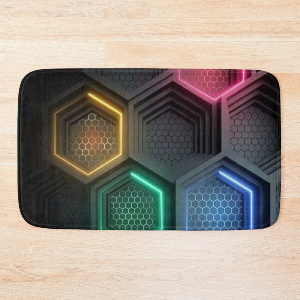Item preview, Black and colored rectangles 3d art designed and sold by MusicSkateboard.