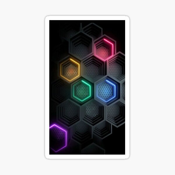 Item preview, Black and colored rectangles 3d art designed and sold by MusicSkateboard.