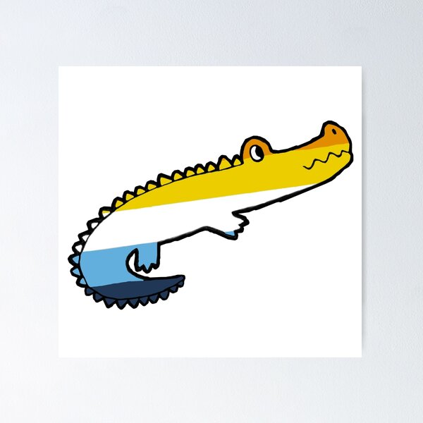 Item preview, aroace crocodile designed and sold by D0NN13D1N0.