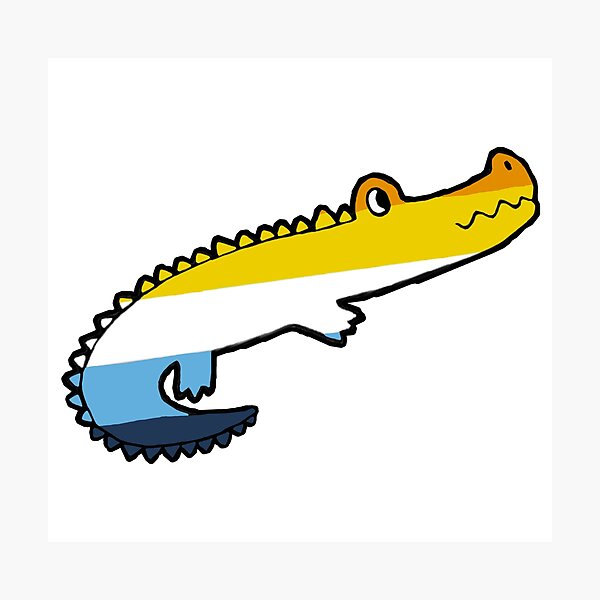 Item preview, aroace crocodile designed and sold by D0NN13D1N0.