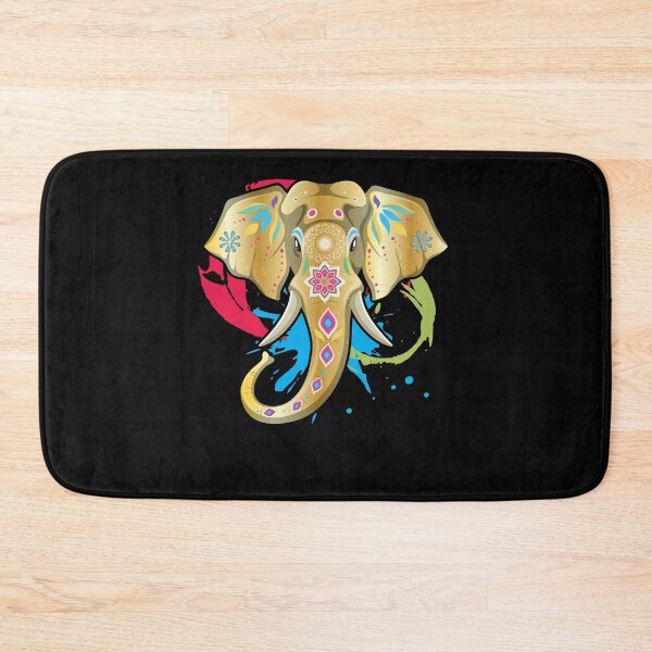 Artikelvorschau, Glückliche Holi-Farben-Indien-hinduistische Frühlings-Elefant-Kunst entworfen und verkauft von Dressed For  Duty.