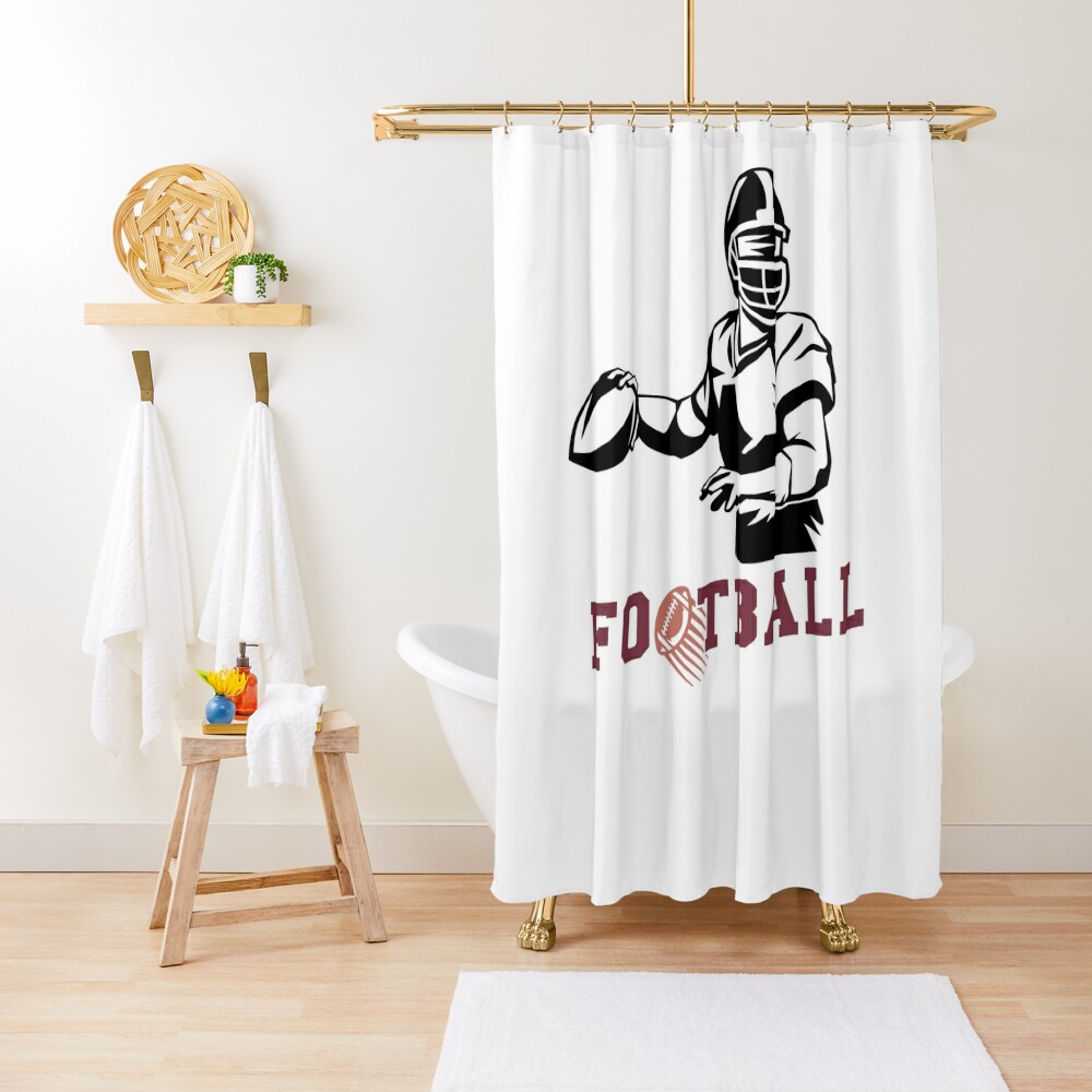 New Style Football quarterback design Shower Curtain CS-9779OLEW
