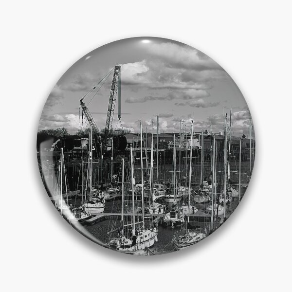 Item preview, The Marina at South Harbour in Blyth, Northumberland - monochrome designed and sold by Violaman.