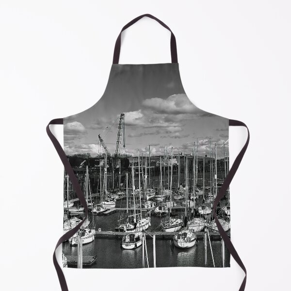 Item preview, The Marina at South Harbour in Blyth, Northumberland - monochrome designed and sold by Violaman.