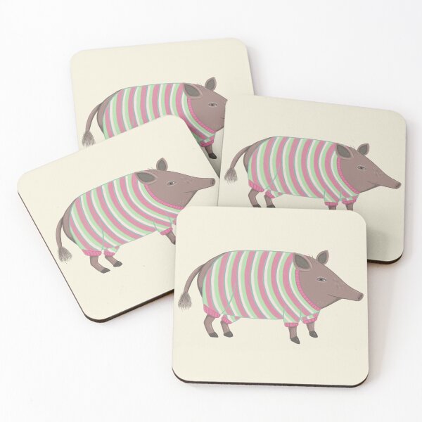 Item preview, Wild boar wearing striped sweater - pig fashion designed and sold by spiralforest.