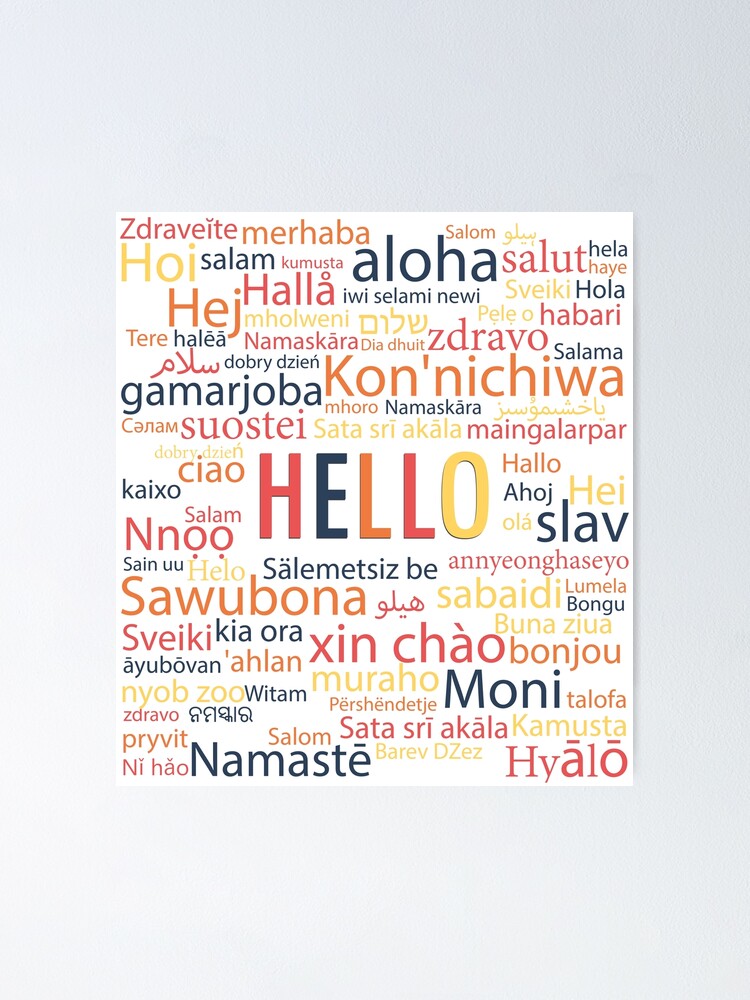 Póster «Hola en diferentes idiomas» de icecl2eam | Redbubble