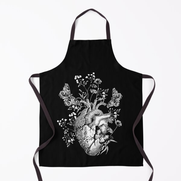 Item preview, Floral art of human heart, black and white sketch illustration designed and sold by Collagedream.