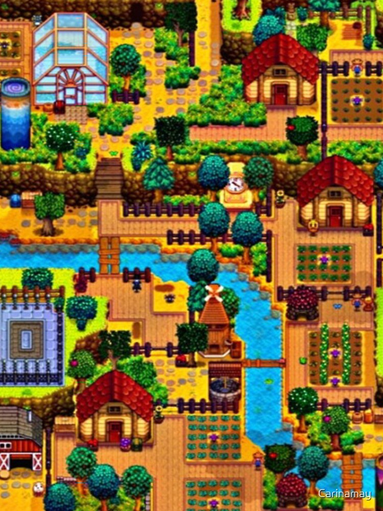 Aperçu 4 sur 4. Coque iPhone avec l'œuvre Carte de la vallée de Stardew créée et vendue par Carinamay.
