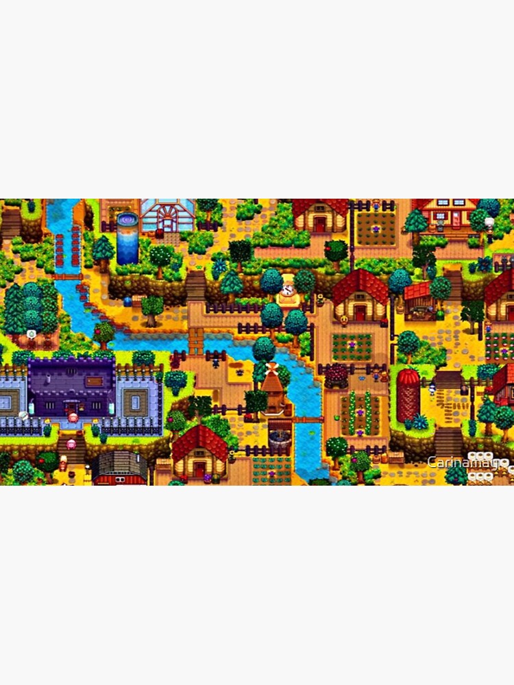 Aperçu 7 sur 7. Casquette avec l'œuvre Carte de la vallée de Stardew créée et vendue par Carinamay.
