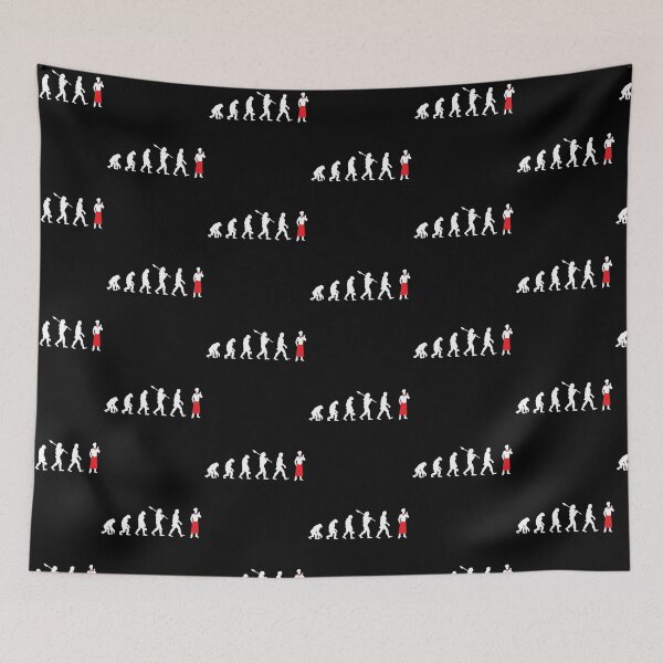 Item preview, Koch red apron - evolution of man / Darwin designed and sold by Mohja-Design.