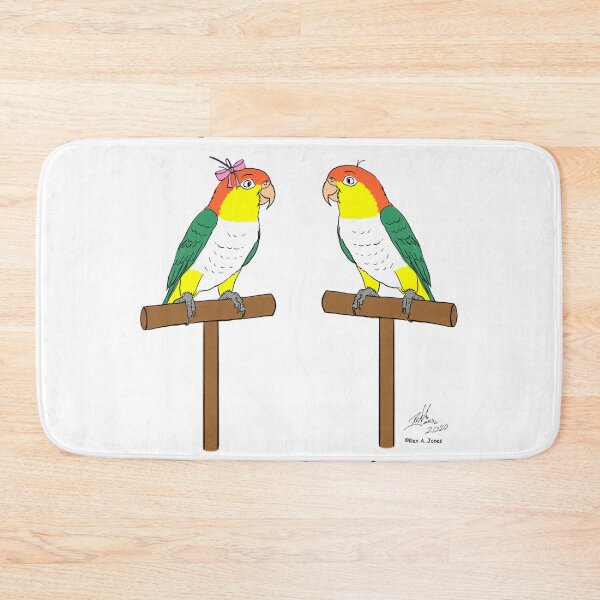 Item preview, Crazy Bird Person with White Bellied Caiques designed and sold by Laughing Parrot Studio.
