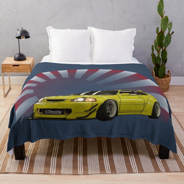 Item preview, Yellow Honda civic Car fan art, JDM, Japanese car wide body kit. designed and sold by CRWorks Shop.