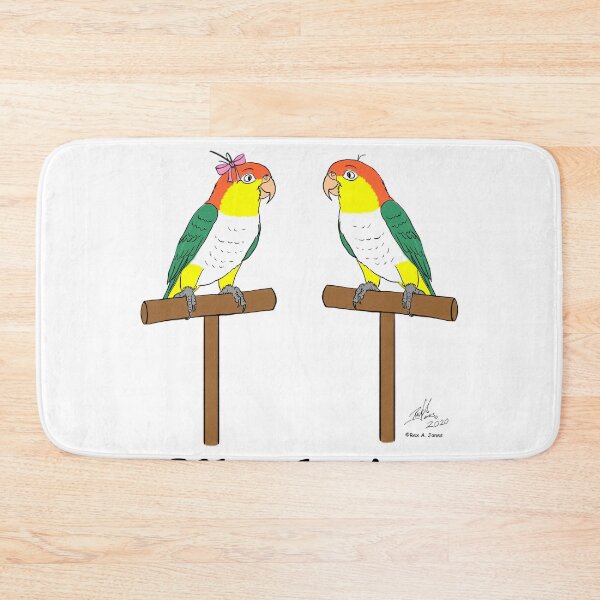 Item preview, Crazy Bird Lady with White Bellied Caiques designed and sold by Laughing Parrot Studio.