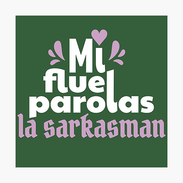 Item preview, Mi flue parolas la sarkasman designed and sold by Zebastjan Johanzen.