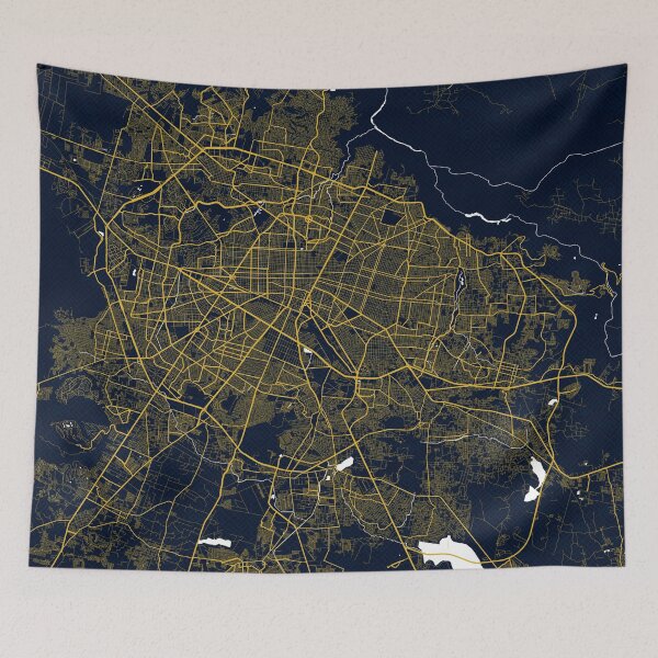 Item preview, Guadalajara City Map of Jalisco, Mexico - Gold Art Deco designed and sold by deMAP.