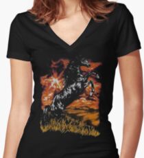 Charlie Horse T-Shirt Women's Fitted V-Neck T-Shirt