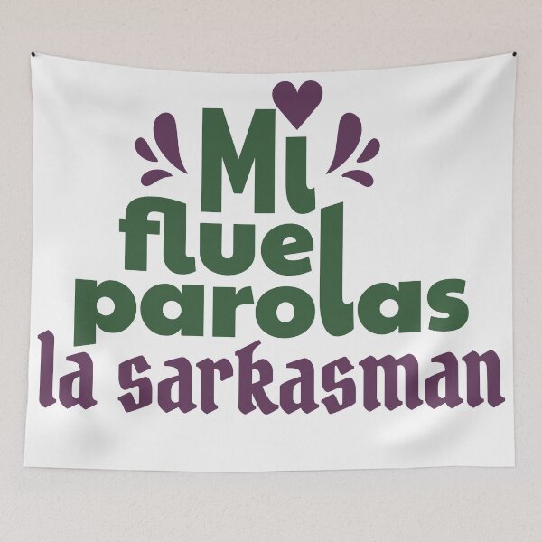 Item preview, Mi flue parolas la sarkasman (Hela) designed and sold by Zebastjan Johanzen.