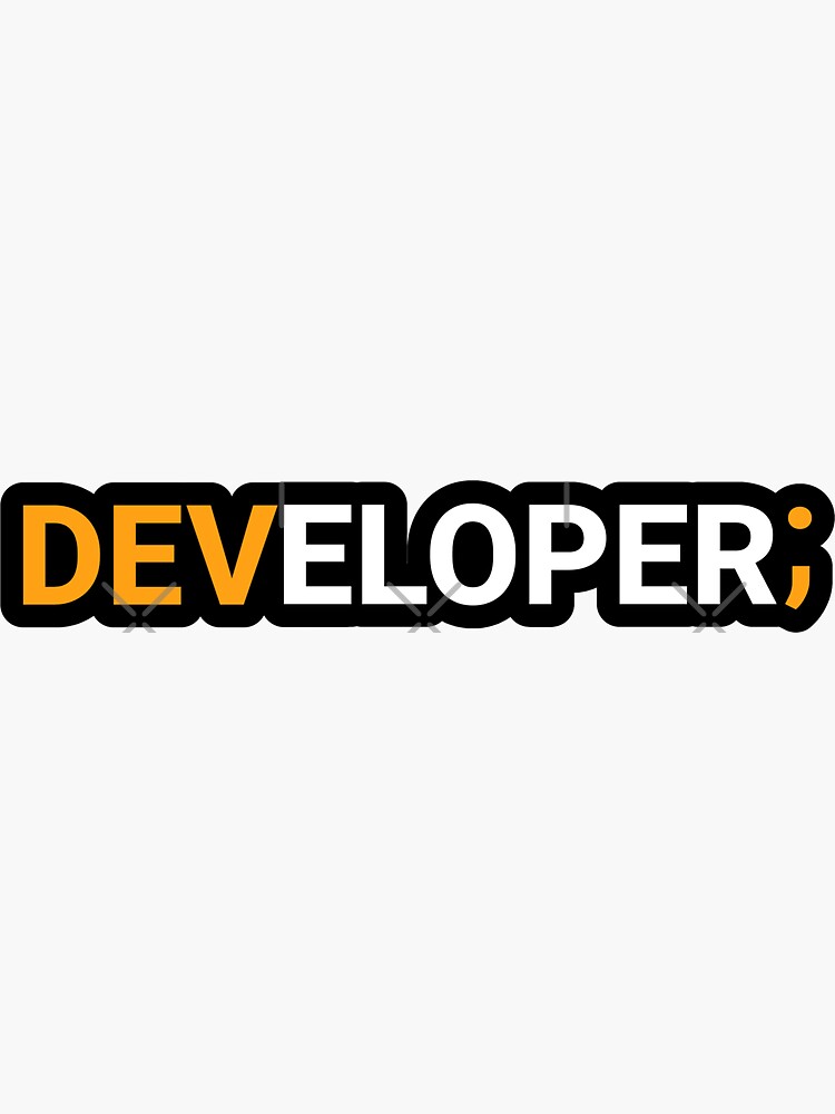 "Developer | Fullstack developer | Perfect programmer gift" Sticker for ...