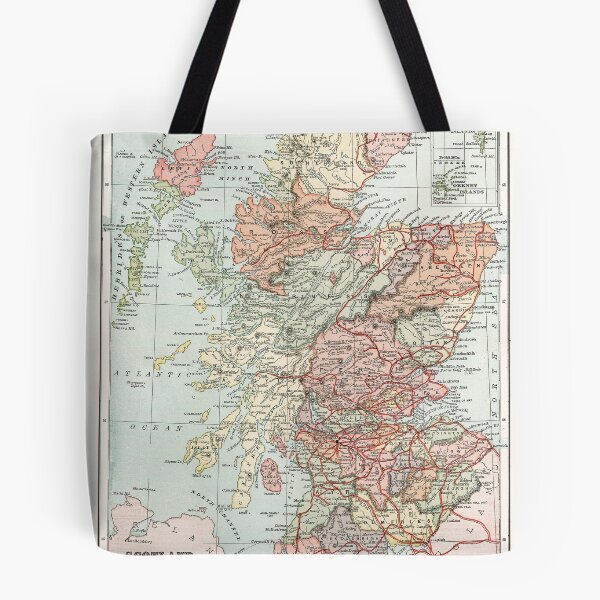 Item preview, Vintage Map of Scotland designed and sold by IndigoTDesigns.