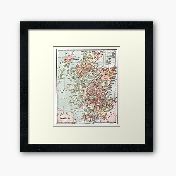 Item preview, Vintage Map of Scotland designed and sold by IndigoTDesigns.