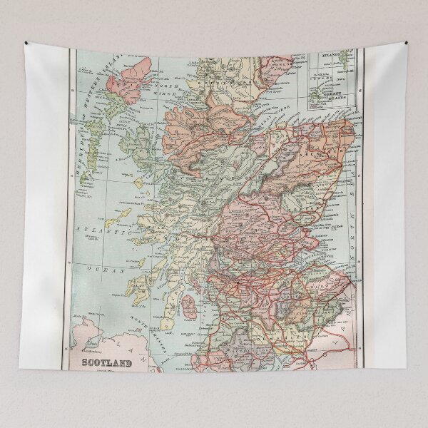 Item preview, Vintage Map of Scotland designed and sold by IndigoTDesigns.