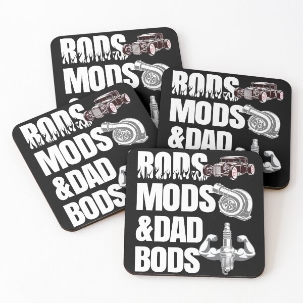 Item preview, Rods Mods & Dad Bods Funny Hot Rod Mechanic Fabricator designed and sold by CharJens.