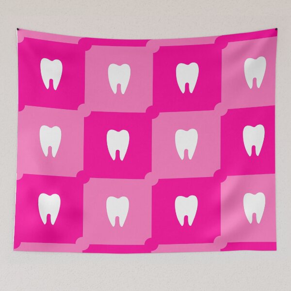 Item preview, Funny teeth pattern. Cute tooth art. dental tooth design designed and sold by Denisse diseno.
