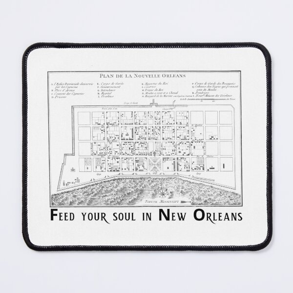 Item preview, New Orleans City Plan from the 1700s designed and sold by amuseXpress.