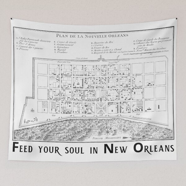 Item preview, New Orleans City Plan from the 1700s designed and sold by amuseXpress.