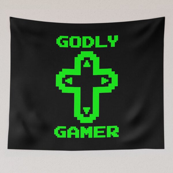 Item preview, Godly Gamer (v1 - green) - Christian gaming designed and sold by TimespunThreads.