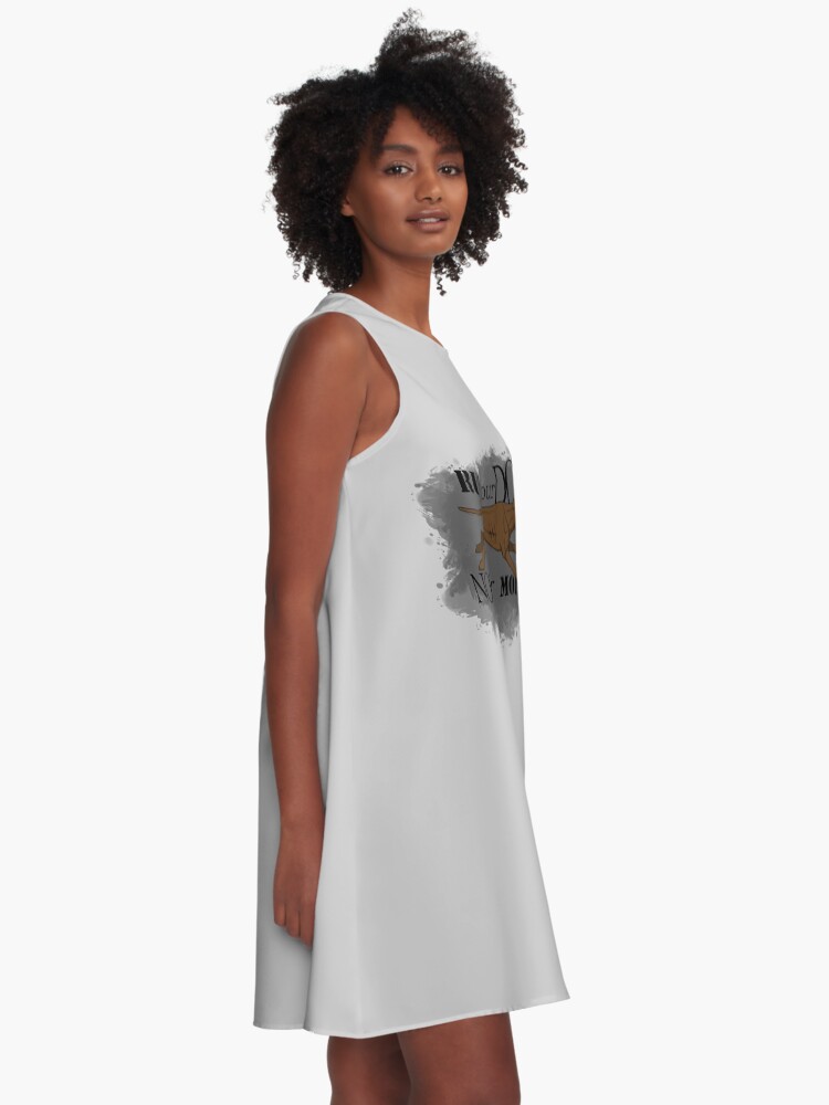 Alternate view of Run Your Dog Not Your Mouth American Pit Bull Terrier Rust A-Line Dress