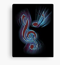 Abstract music symbols. Canvas Print
