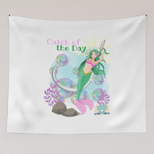 Item preview, Catch of the Day Bubbly Mermaid designed and sold by creatinginlove.