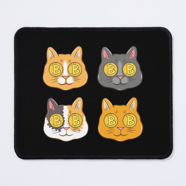 Item preview, Crypto Cat with Bitcoin Eyes Sticker Pack - for Crypto Coins Lover designed and sold by StassyDraws.