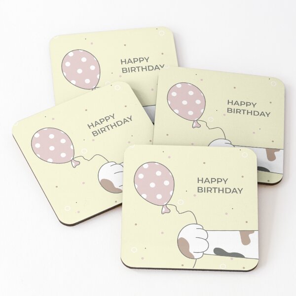 Item preview, Cat with balloon | Happy Birthday card designed and sold by mariline-design.