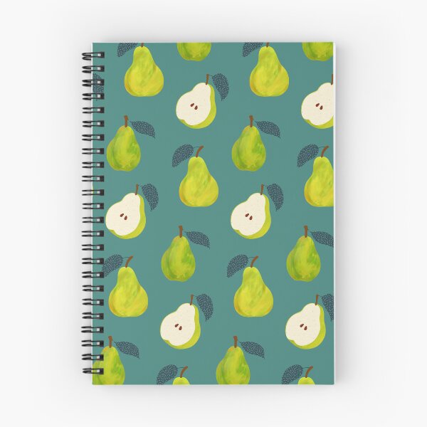 Item preview, Pear Pattern - Teal Green Background designed and sold by HappyCatPrints.