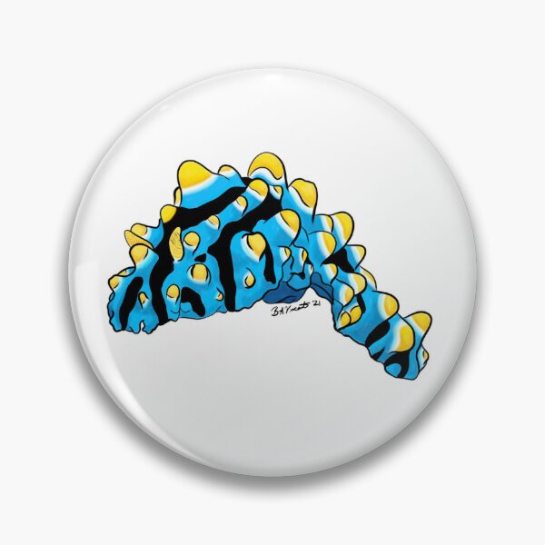 Item preview, Blue and Yellow sea slug/nudibranch designed and sold by Bridget Vincent.