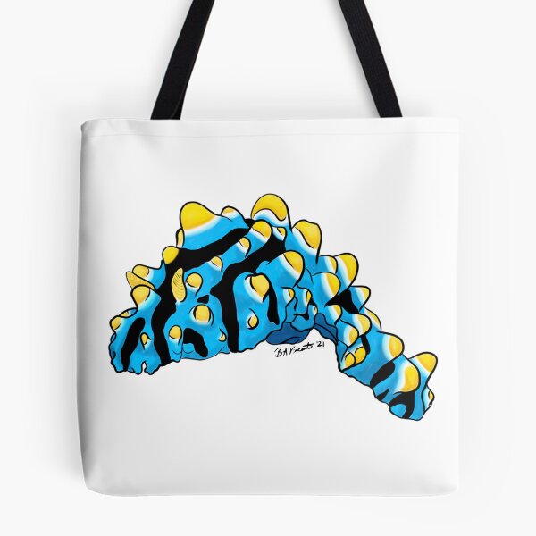Item preview, Blue and Yellow sea slug/nudibranch designed and sold by Bridget Vincent.